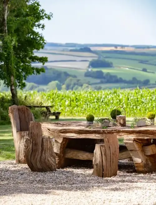 Countryside views at The Shooting lodge, Wrackleford Estate