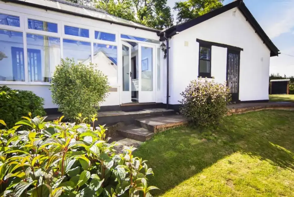 Enclosed garden at The Smithy at Three Gates Farm
