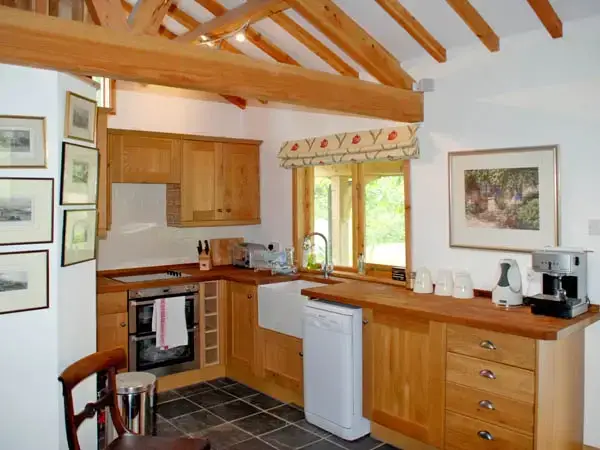 Farmhouse style kitchen at The Springs Romantic Holiday Lodge