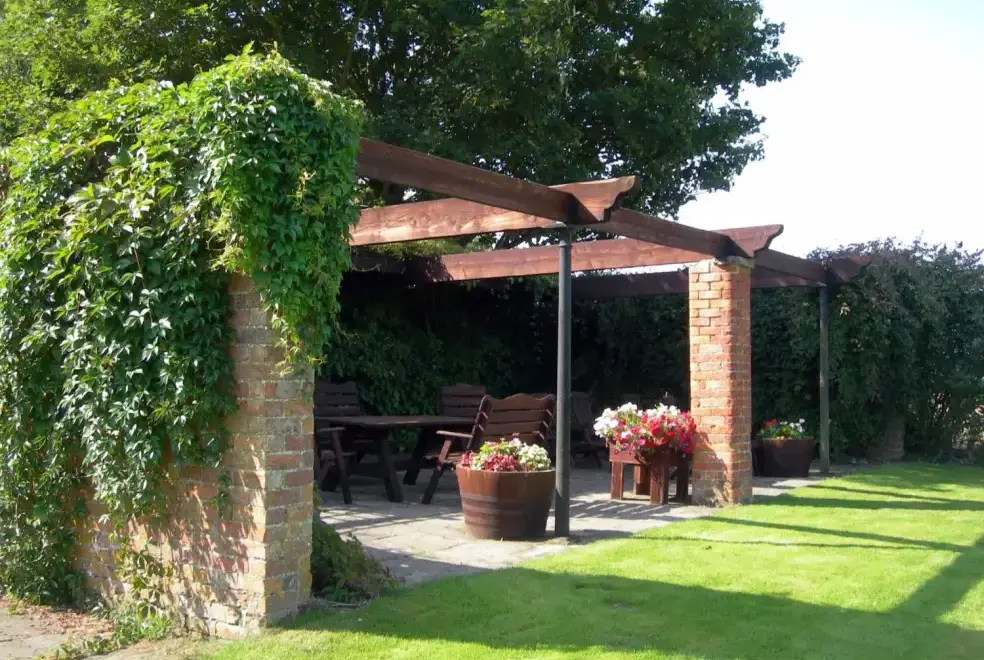 Patio area at The Stable, Old Barn Cottages