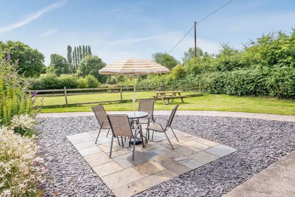 Patio area at The Stable @ Rose Cottage