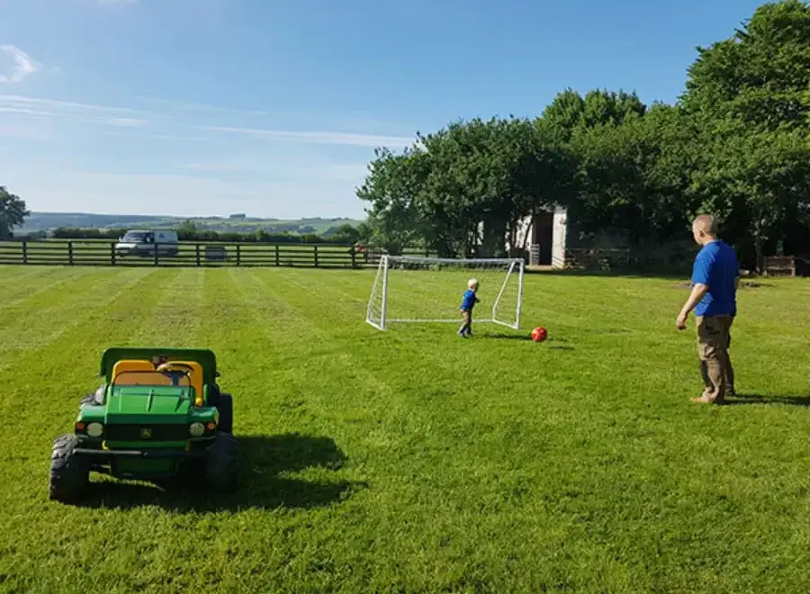 Outdoor games area at The Stables Holiday Cottage