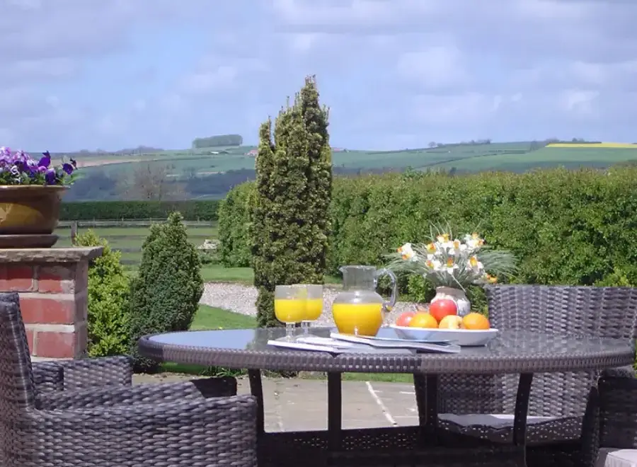 Patio area at The Stables Holiday Cottage