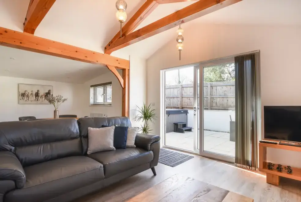 Open plan living area at The Stables @ Merrydown