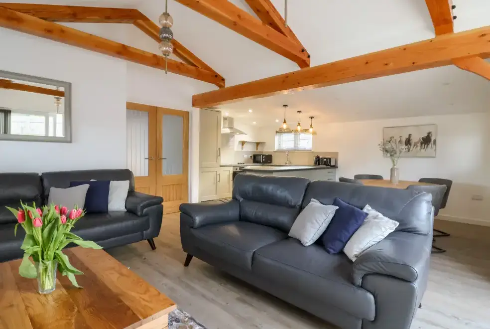 Open plan living area at The Stables @ Merrydown