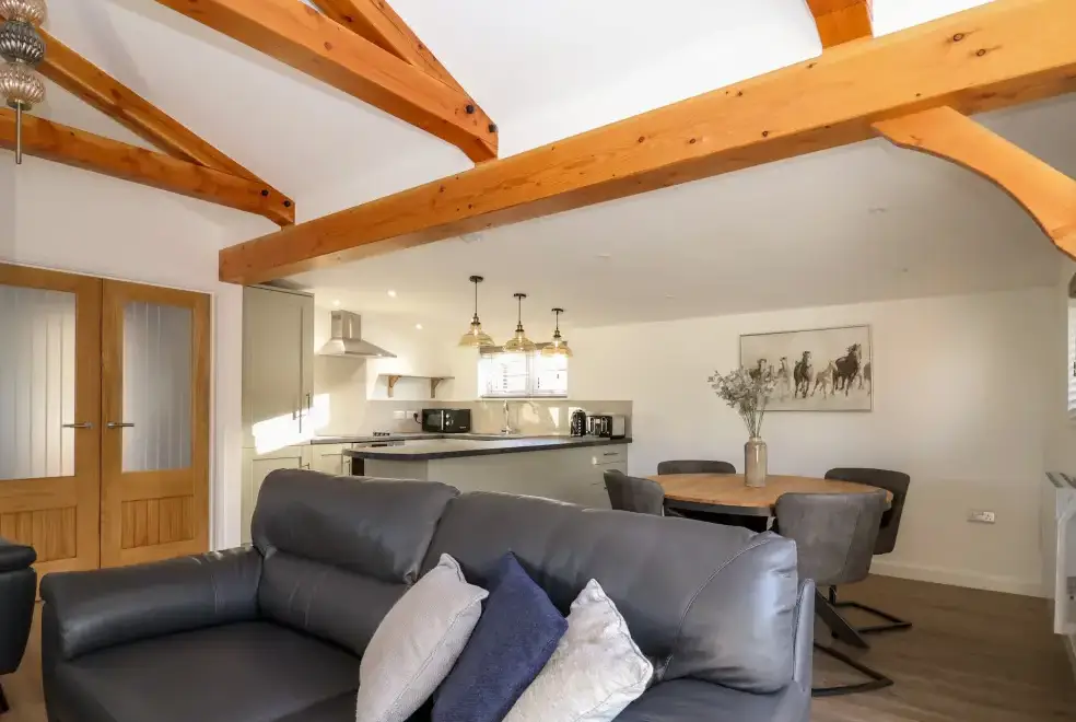 Open plan living area at The Stables @ Merrydown