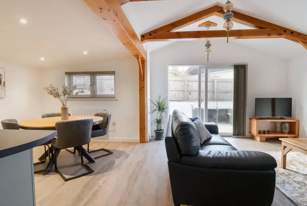 Open plan living area at The Stables @ Merrydown