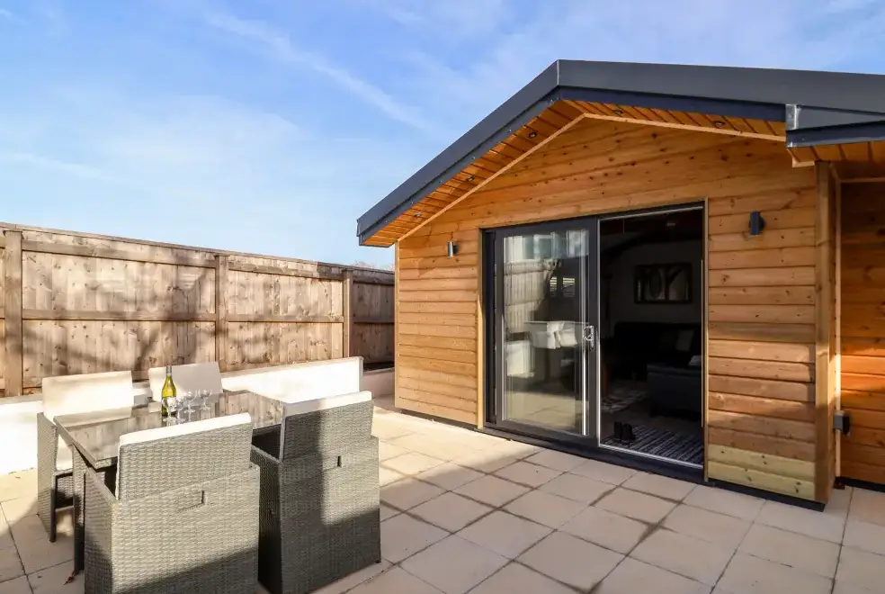 Patio area at The Stables @ Merrydown