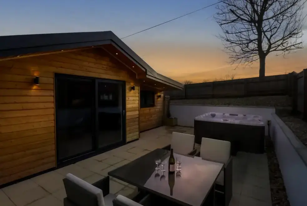 Patio area at The Stables @ Merrydown