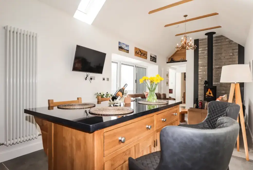Open plan living area at The Steading