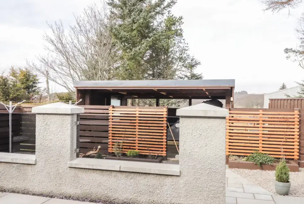 Enclosed garden at The Steading