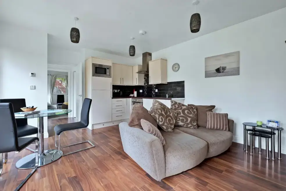 Open plan living area at The Turbine House