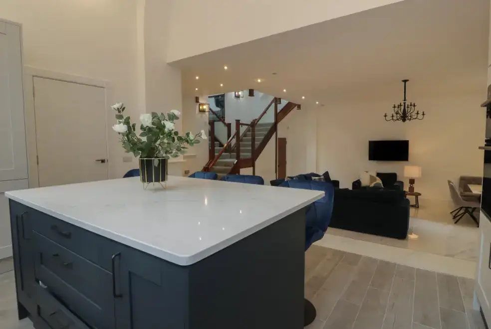 Open plan living area at The Vestry