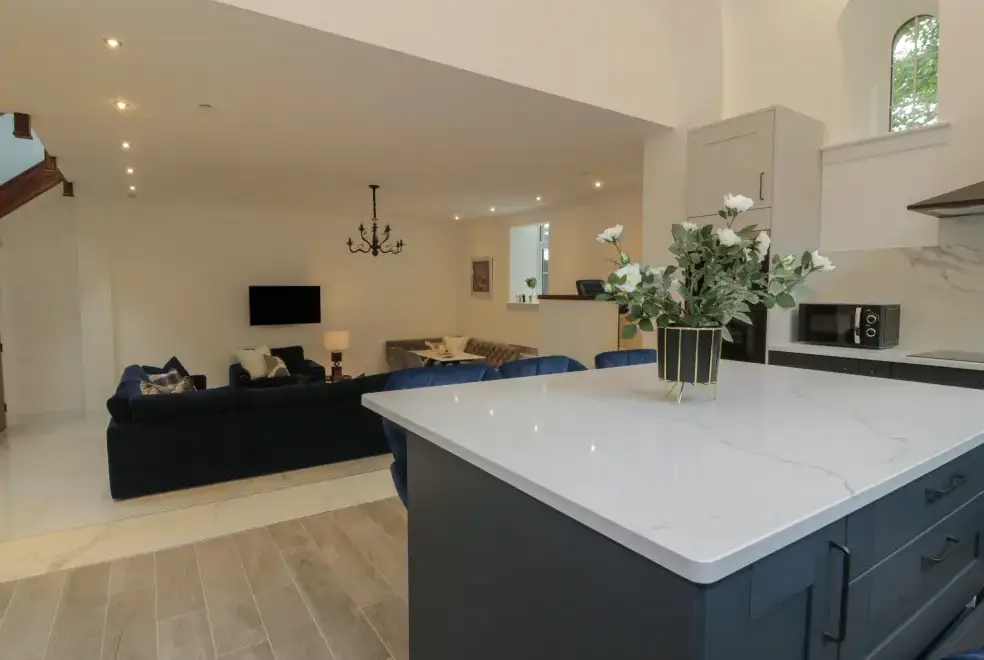 Open plan living area at The Vestry