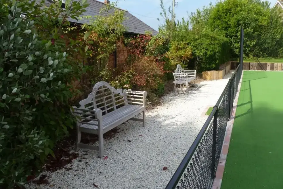 Outdoor games area at Tincleton Lodge