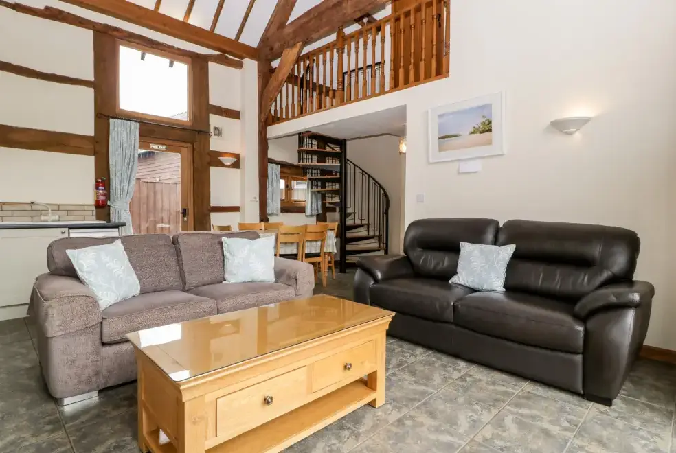 Open plan living area at Tippets View