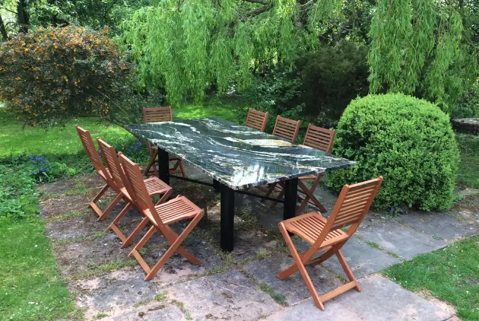 Garden furniture at Toad Hall, Swilland