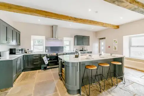 Luxury kitchen at Top Barn, West Yorkshire