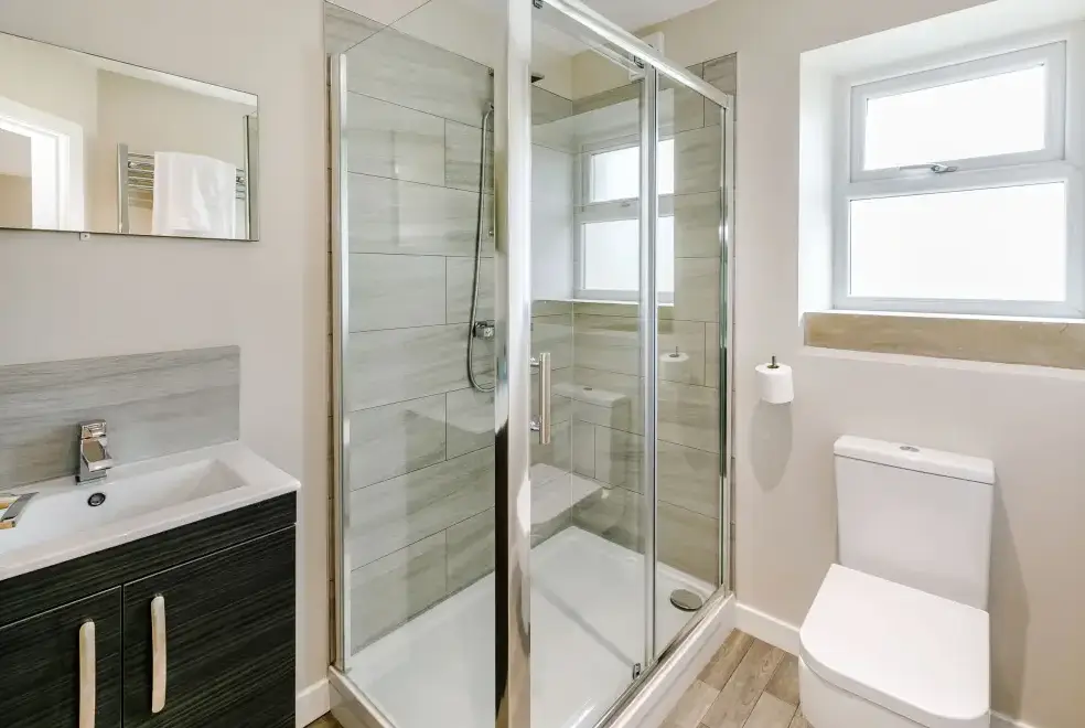 Shower room at Top Barn