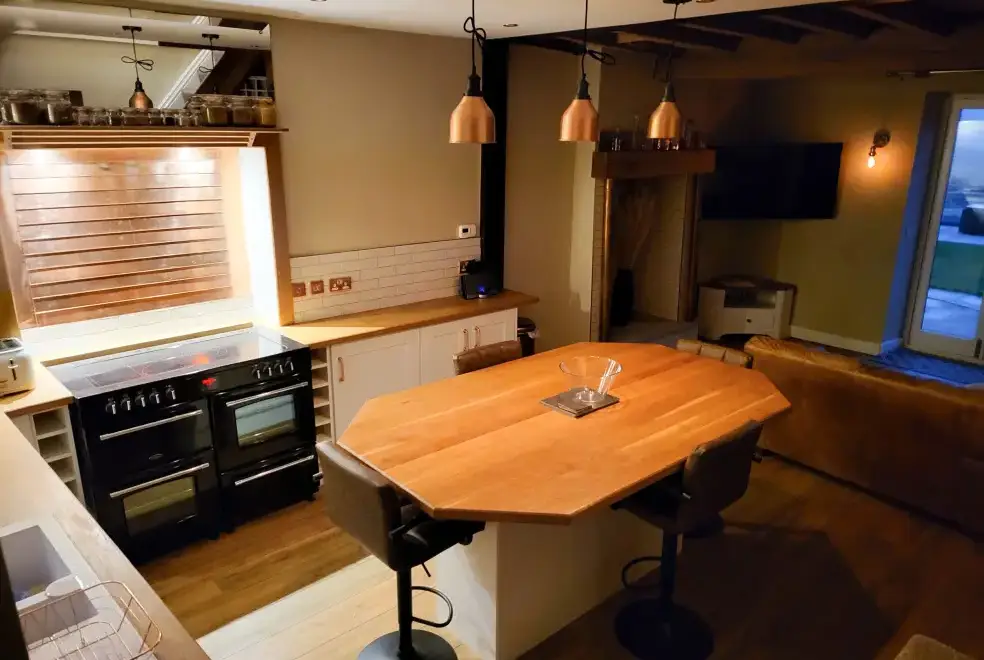 Kitchen/diner at Top Hill Farm Cottage