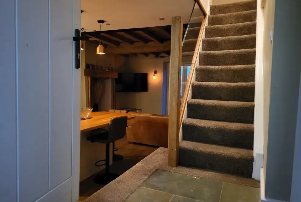Open plan living area at Top Hill Farm Cottage