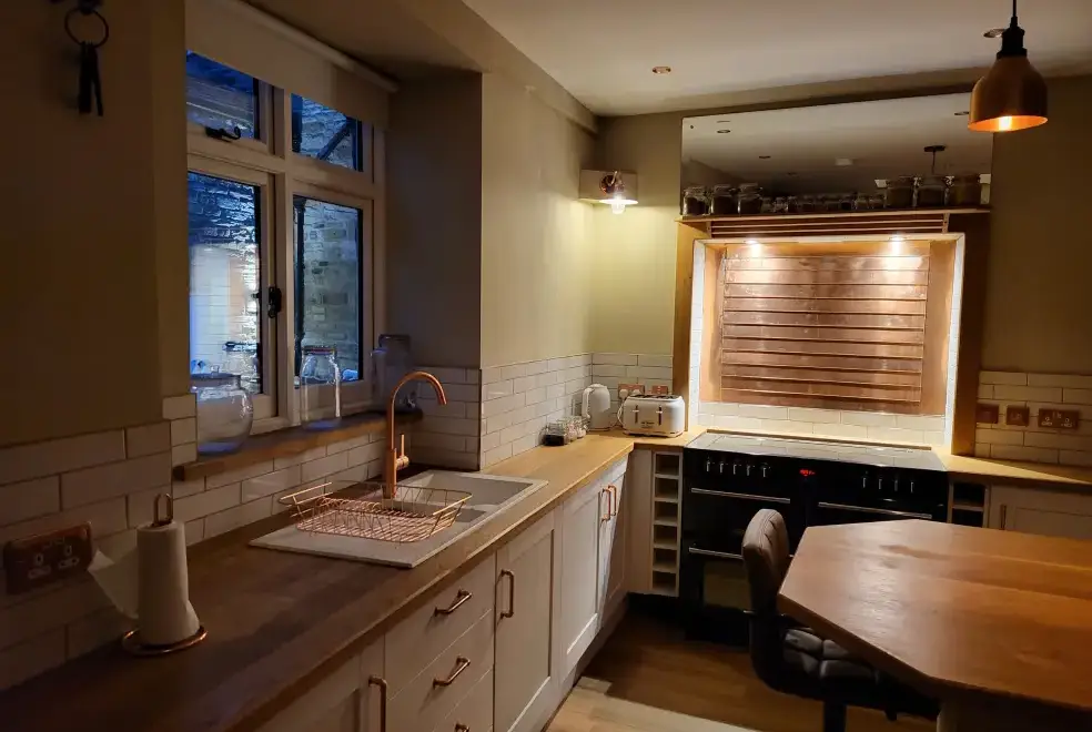 Kitchen/diner at Top Hill Farm Cottage