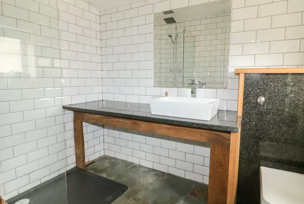 Shower room at Top Hill Farm Cottage