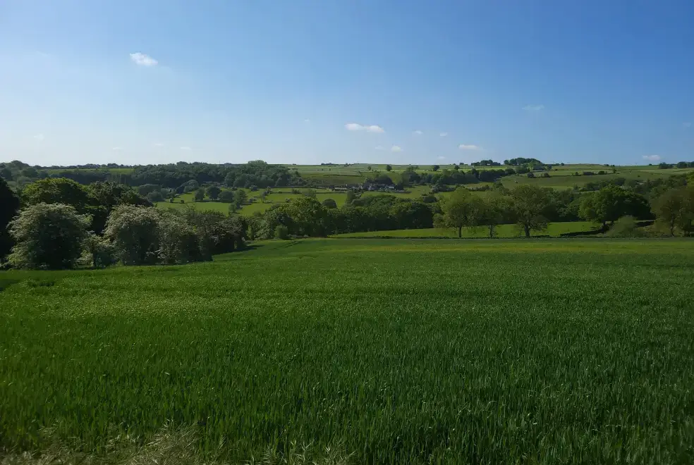 Countryside views at Top Hill Farm Cottage