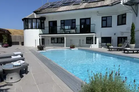 Heated Swimming Pool at Trebrowen, Pembrokeshire