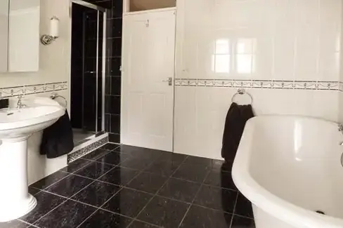 Family bathroom at Treetops Rural Retreat, Monmouthshire