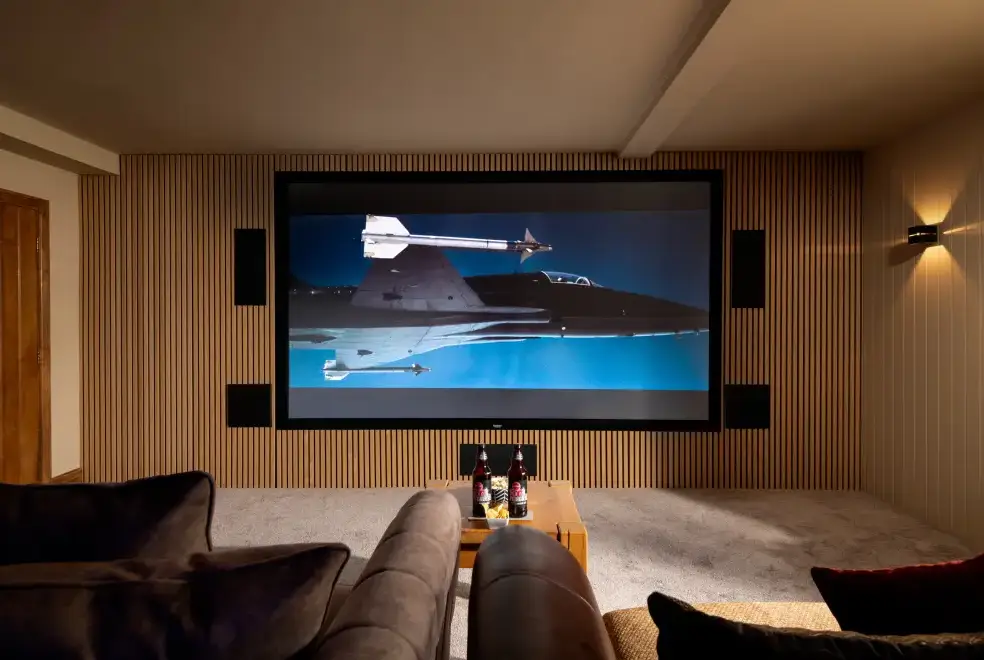 Cinema room at Trevase Granary