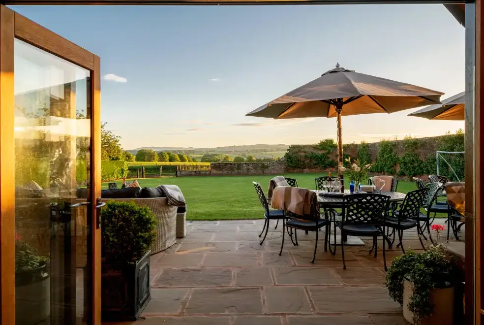 Patio area at Trevase Granary