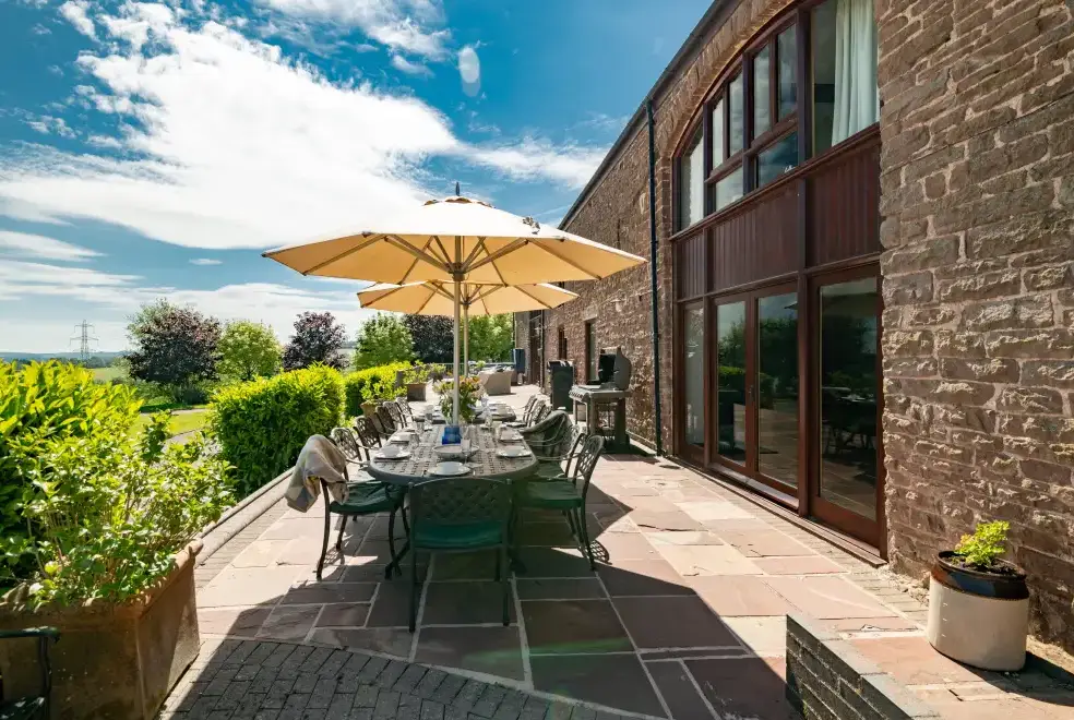 Patio area at Trevase Granary