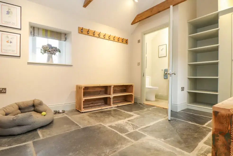 Boot room at Treveddoe Farmhouse