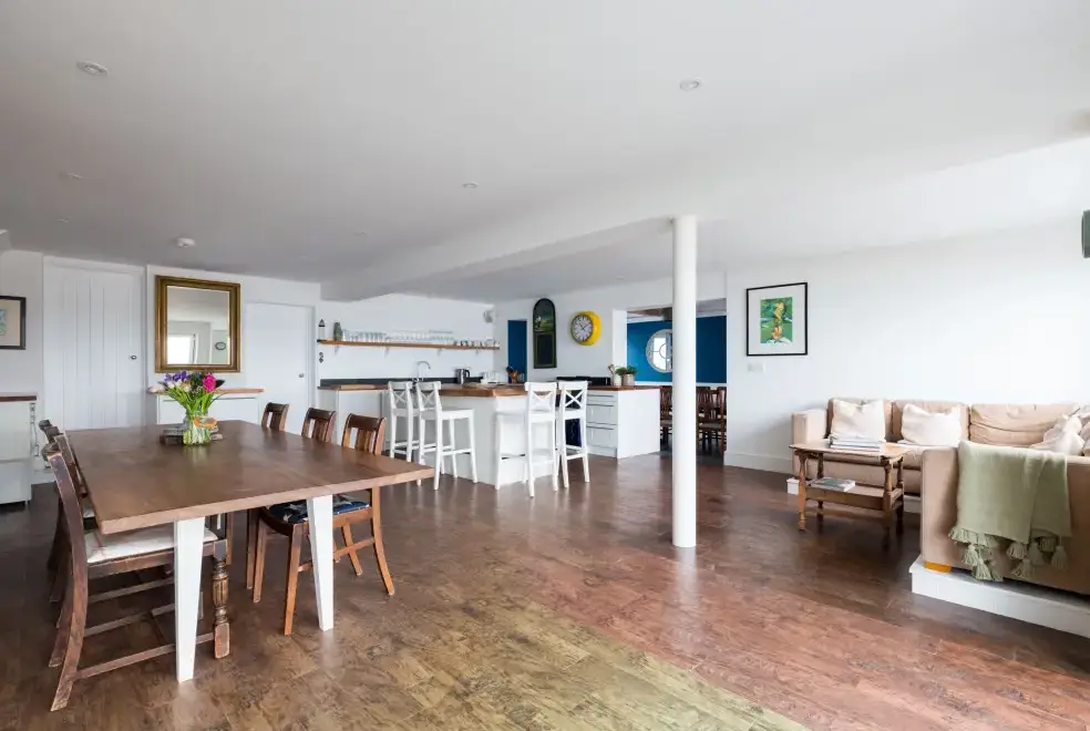 Open plan living area at Treverden