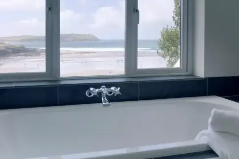 Family bathroom at Treverden, Cornwall