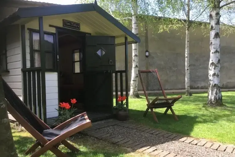 Garden at Trinity Cottage at Oxford Country Cottages