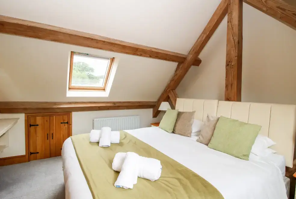 Bedroom at Trooper's Holiday Barn, Shropshire Hills AONB