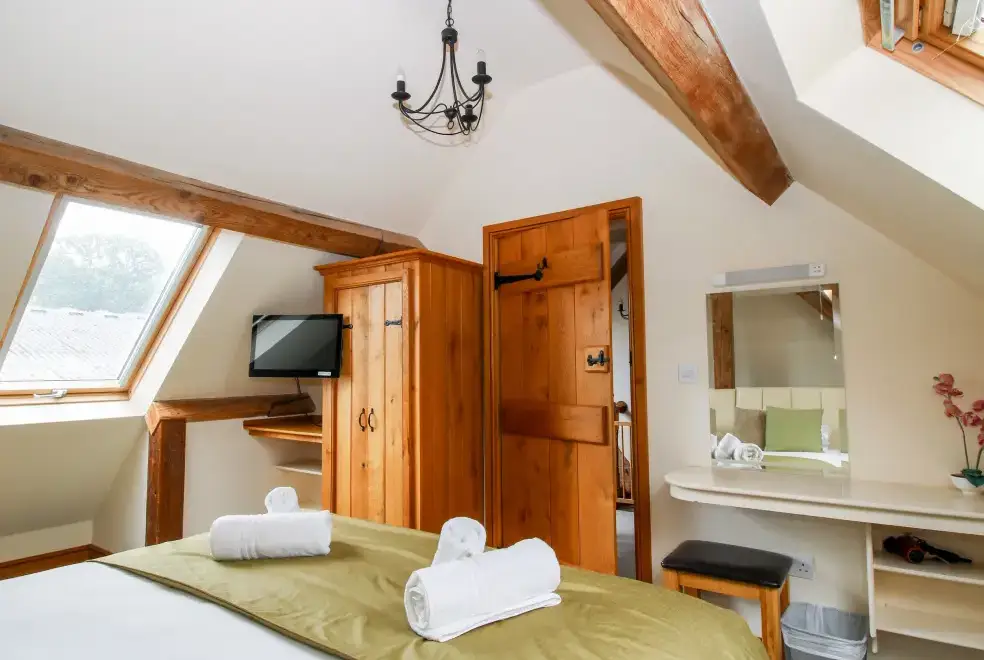 Bedroom at Trooper's Holiday Barn, Shropshire Hills AONB