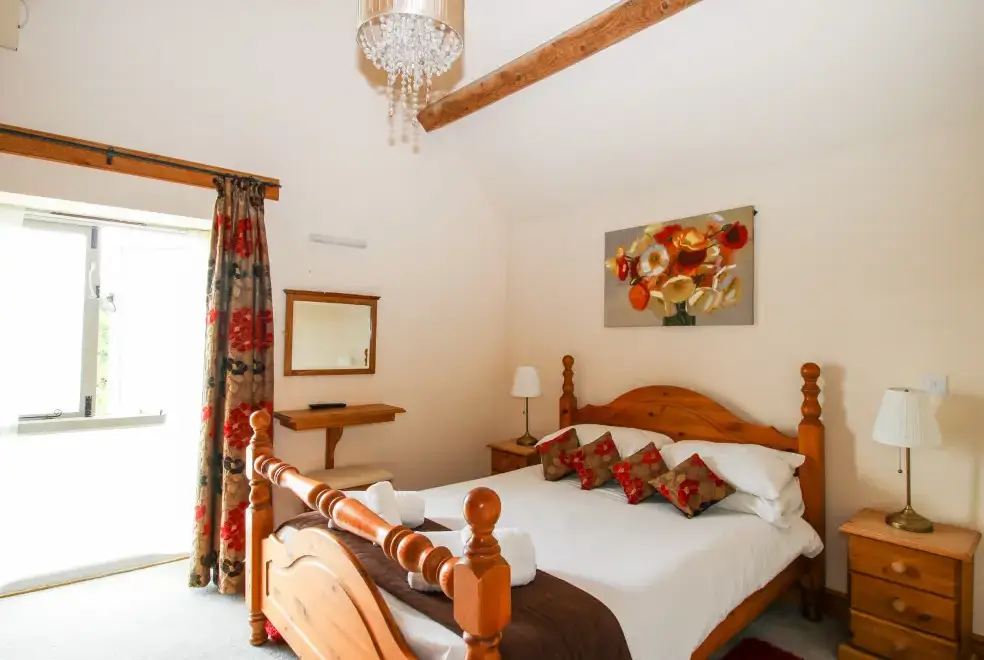 Bedroom at Trooper's Holiday Barn, Shropshire Hills AONB