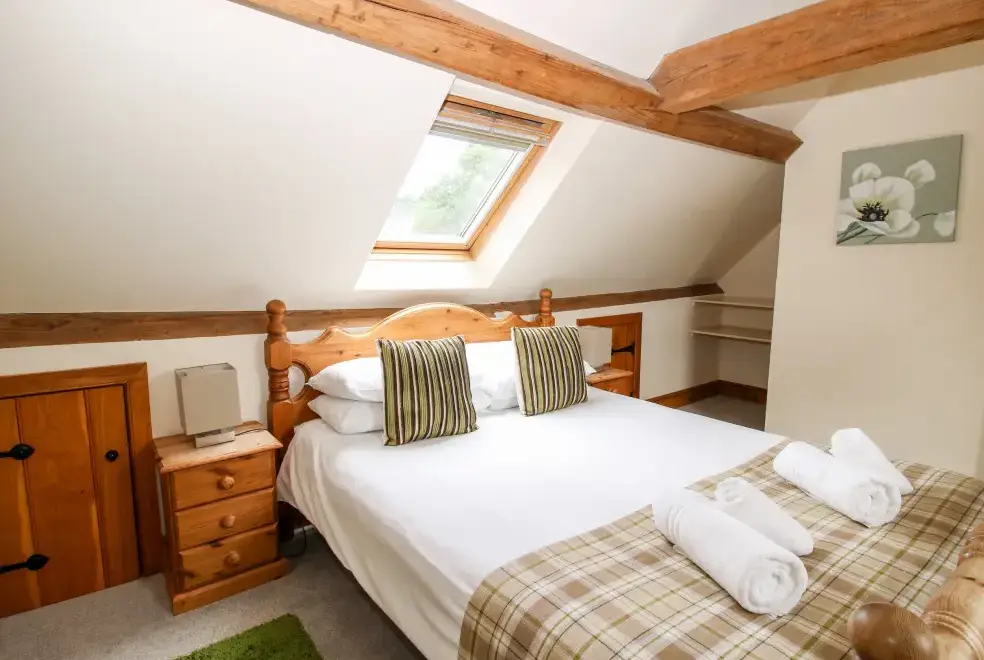 Bedroom at Trooper's Holiday Barn, Shropshire Hills AONB