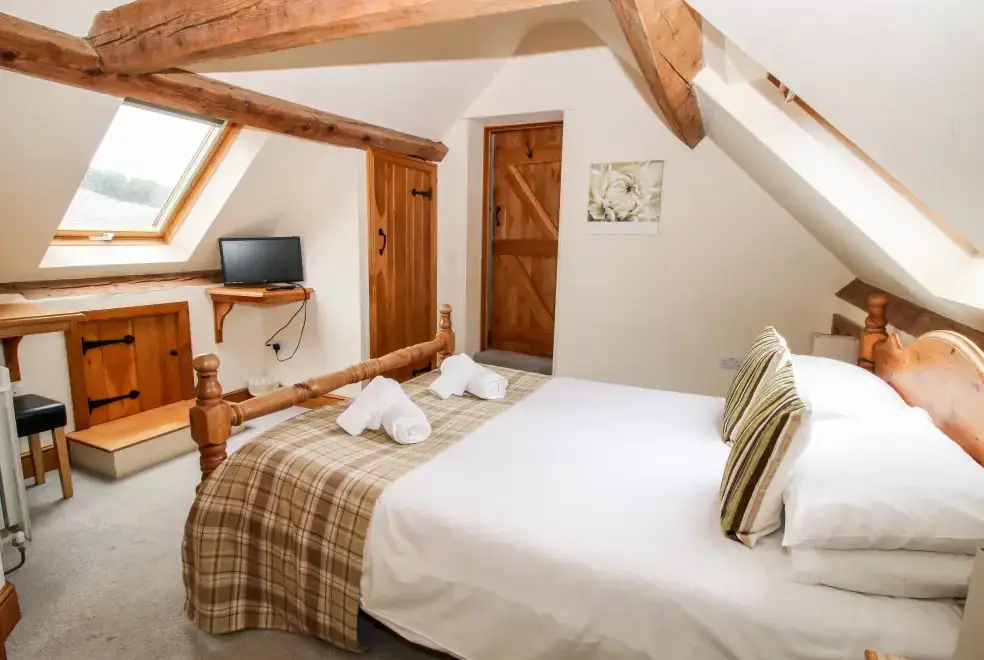 Bedroom at Trooper's Holiday Barn, Shropshire Hills AONB