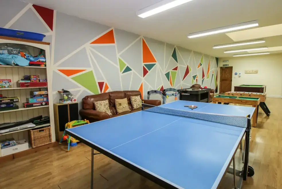 Games Room at Trooper's Holiday Barn, Shropshire Hills AONB