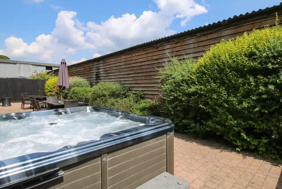 Private Hot Tub at Trooper's Holiday Barn, Shropshire Hills AONB