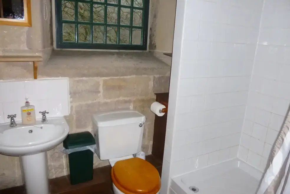 Shower room at Turpins Cottage