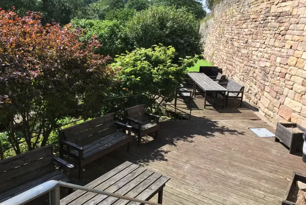 Decked area at Turpins Cottage