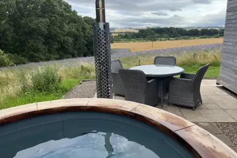 Private Hot Tub at Tweed Hideaway, Borders