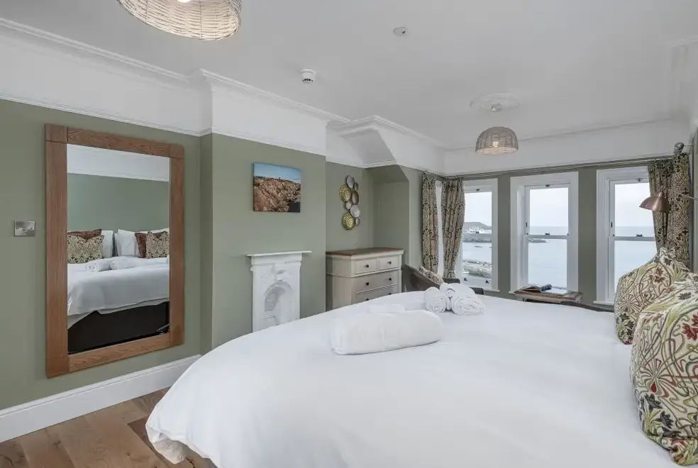 Bedroom at Ty Glas Beach House