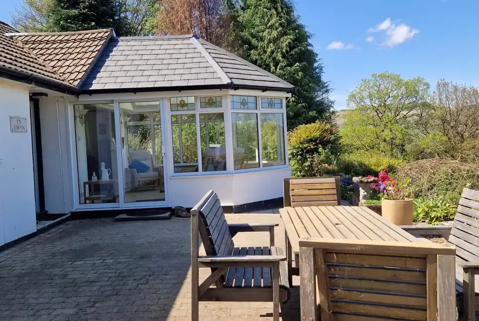 Patio area at Ty Gwyn Cottage