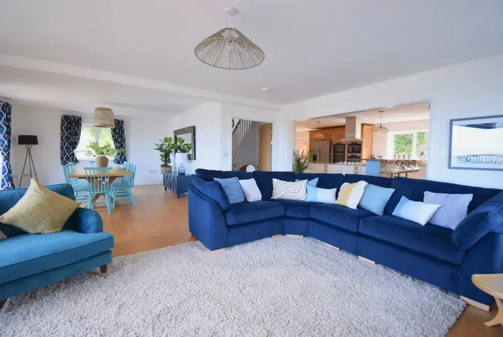 Open plan living area at Ty Ni